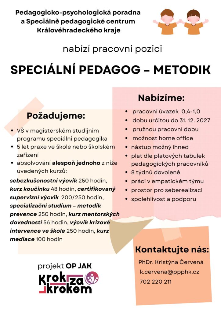 nabidka prace krok za krokem – specialni pedagog